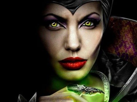 Angelina Jolie caracterizada como Maléfica