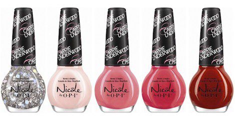 Esmaltes de la colección 'Nicole by OPI' de Carrie Underwood