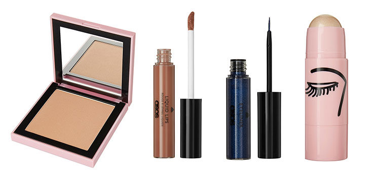 Polvos bronceadores, gloss, eyeliner e iluminador de la nueva línea de maquillaje 'Go Play' de Asos