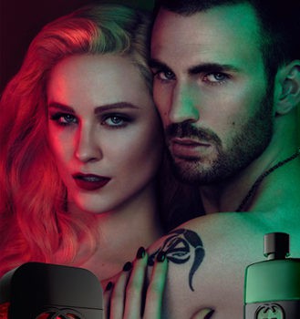 Chris Evans y Evan Rachel Wood, imagen del nuevo perfume 'Gucci Guilty Black'