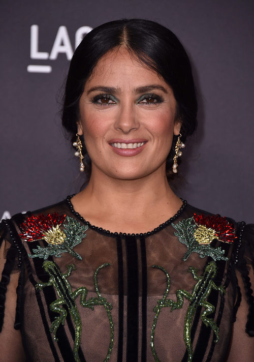 Salma Hayek muy despeinada en la gala del LACMA