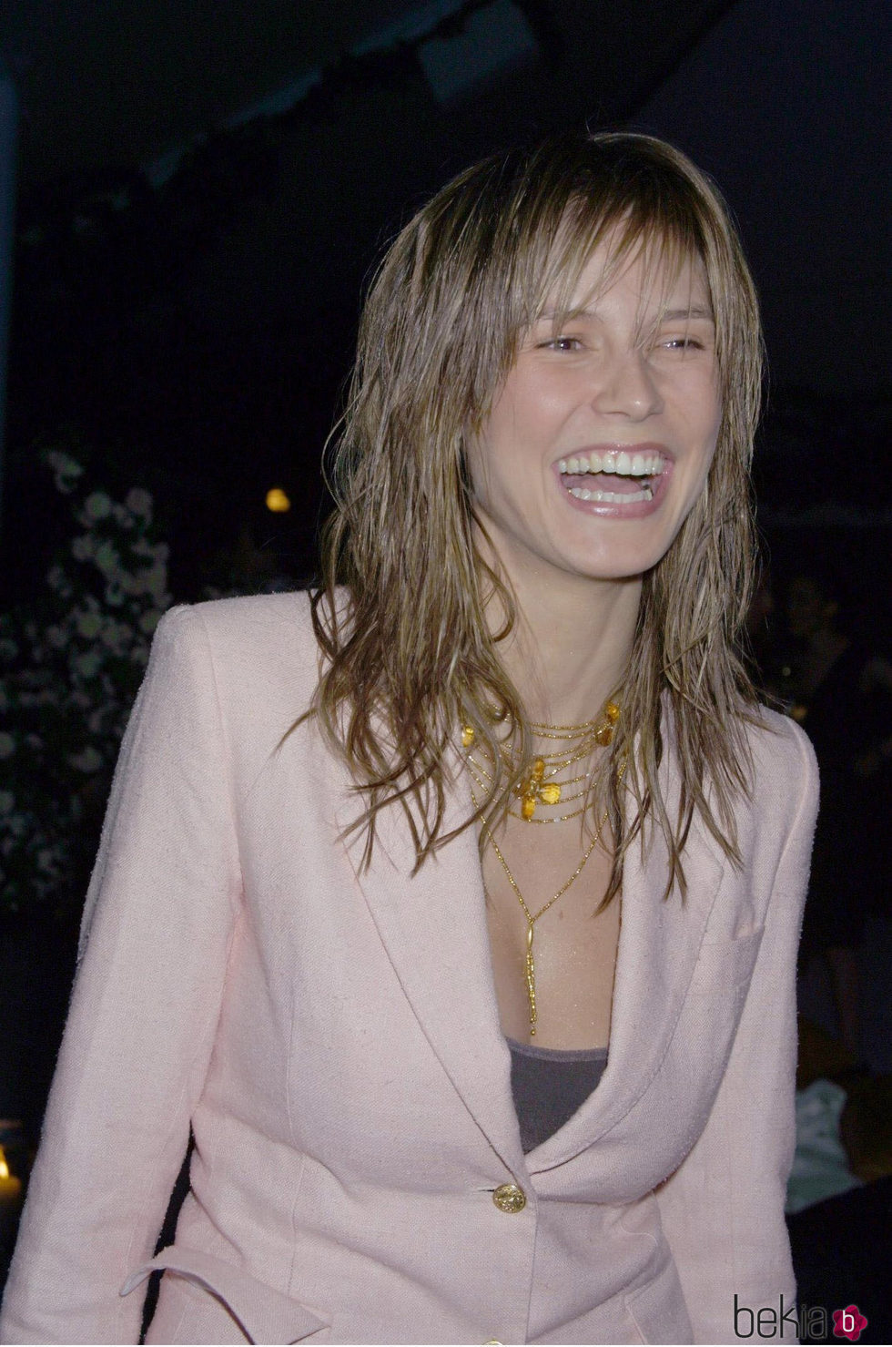 Heidi Klum con las puntas efecto mojado