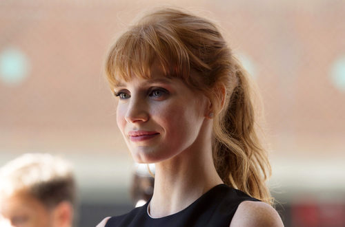 Jessica Chastain con una coleta de aire desenfadado