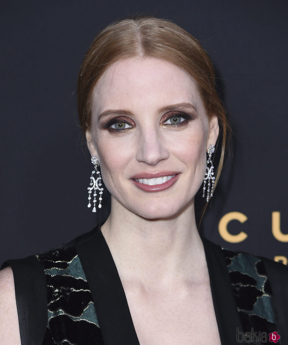 Jessica Chastain con elegante recogido