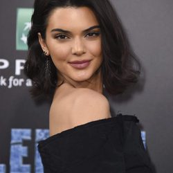 Kendall Jenner con sombras marrones y labios rosas
