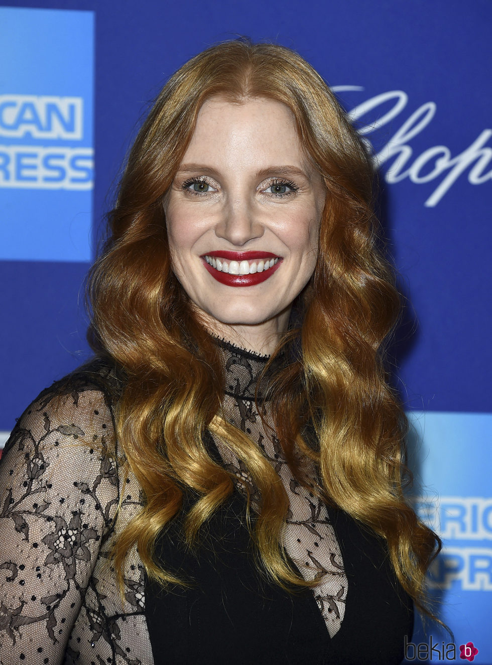 Jessica Chastain y el pintalabios rojo