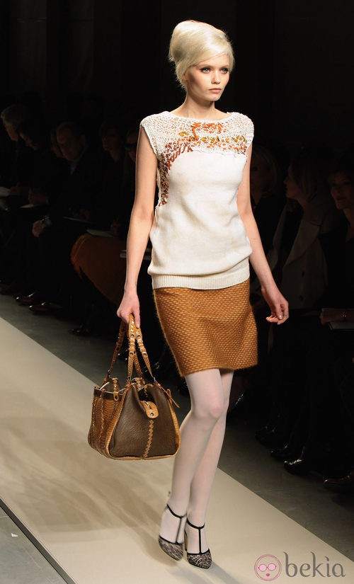 Moño italiano en el desfile de Bottega Veneta