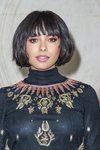 Kat Graham con mucha sombra de ojos en la París Fashion Week 2019