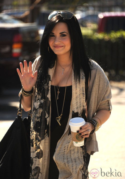 Demi Lovato con media melena morena
