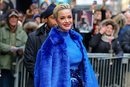 Katy Perry en New York con un maquillaje de colores intensos