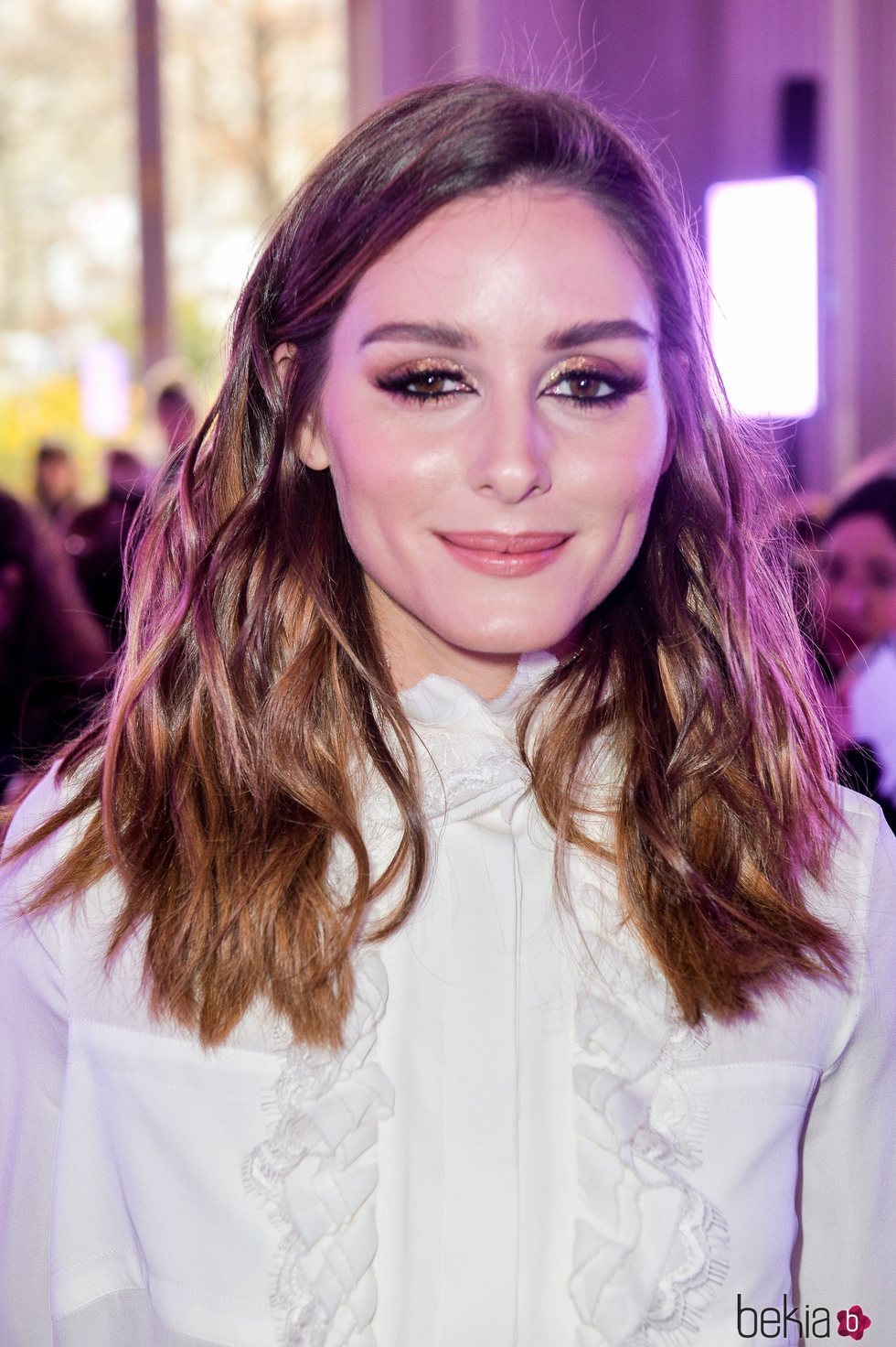 Olivia Palermo con una brillante sombra de ojos