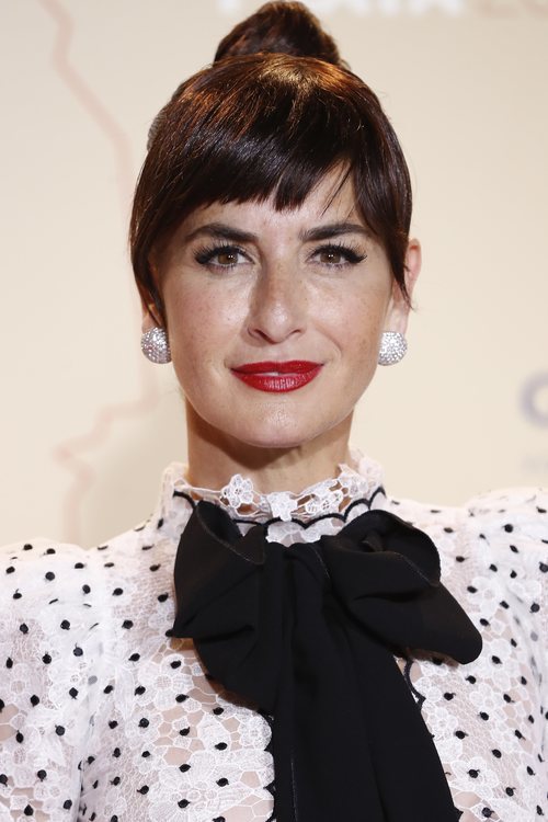 Belén López con un flequillo muy corto