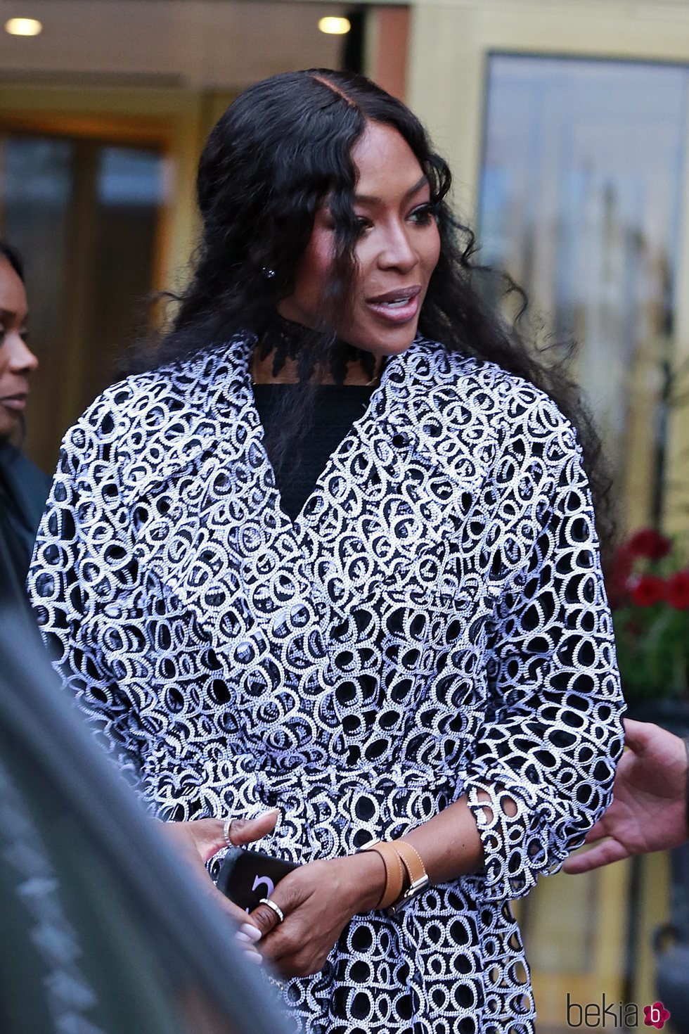 Naomi Campbell a su llegada en una conferencia en Estocolmo