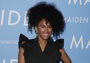 Moana Luu con una coleta afro en la premiere de 'Maiden', en Nueva York