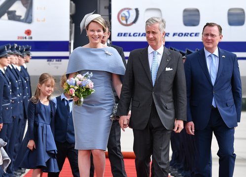 La Reina Matilde y el Rey Felipe de Bélgica llegan a Alemania
