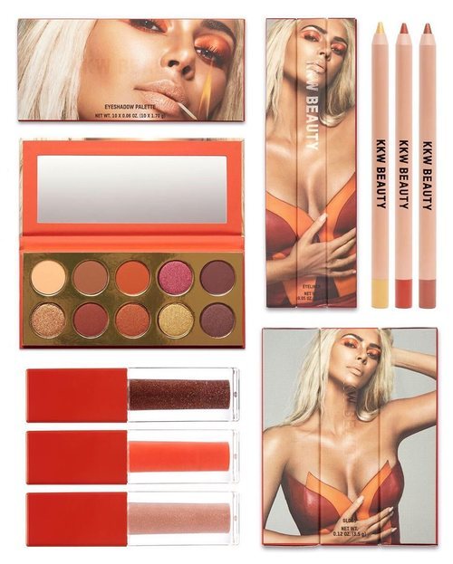 Productos de maquillaje de la nueva colección 'Fire Collection' de Kim Kardashian
