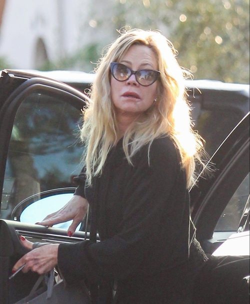Melanie Griffith sin peinar en Los Ángeles