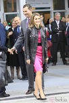 Letizia con el pelo liso 