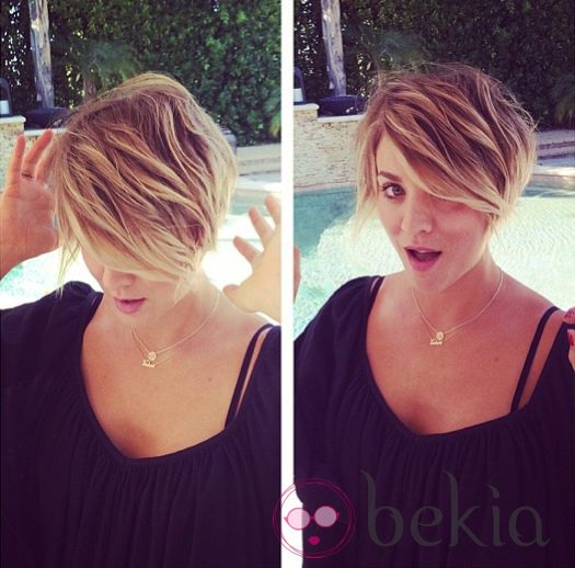 Kaley Cuoco muestra su corte de pelo pixie