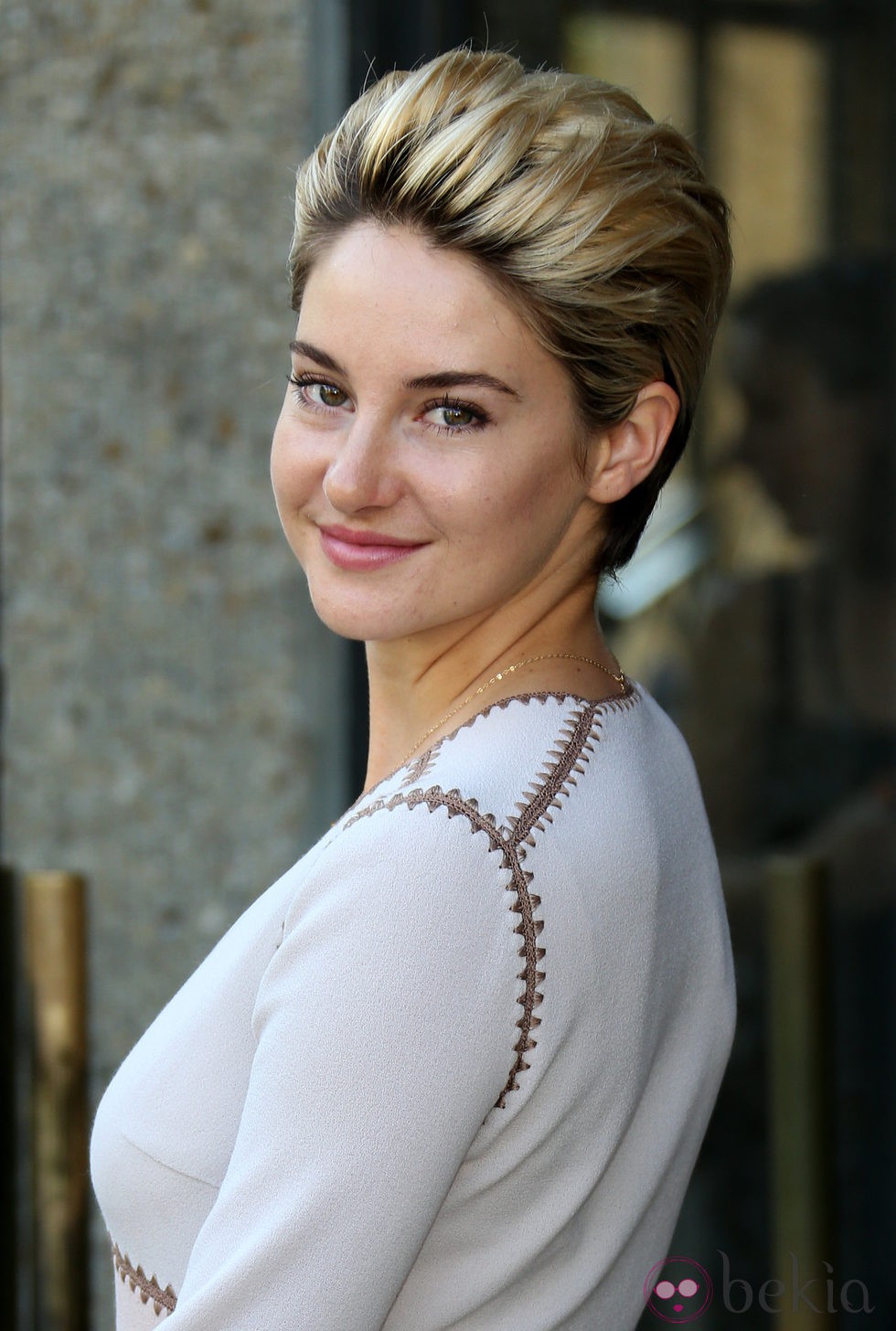 Shailene Woodley en el desfile de Miu Miu