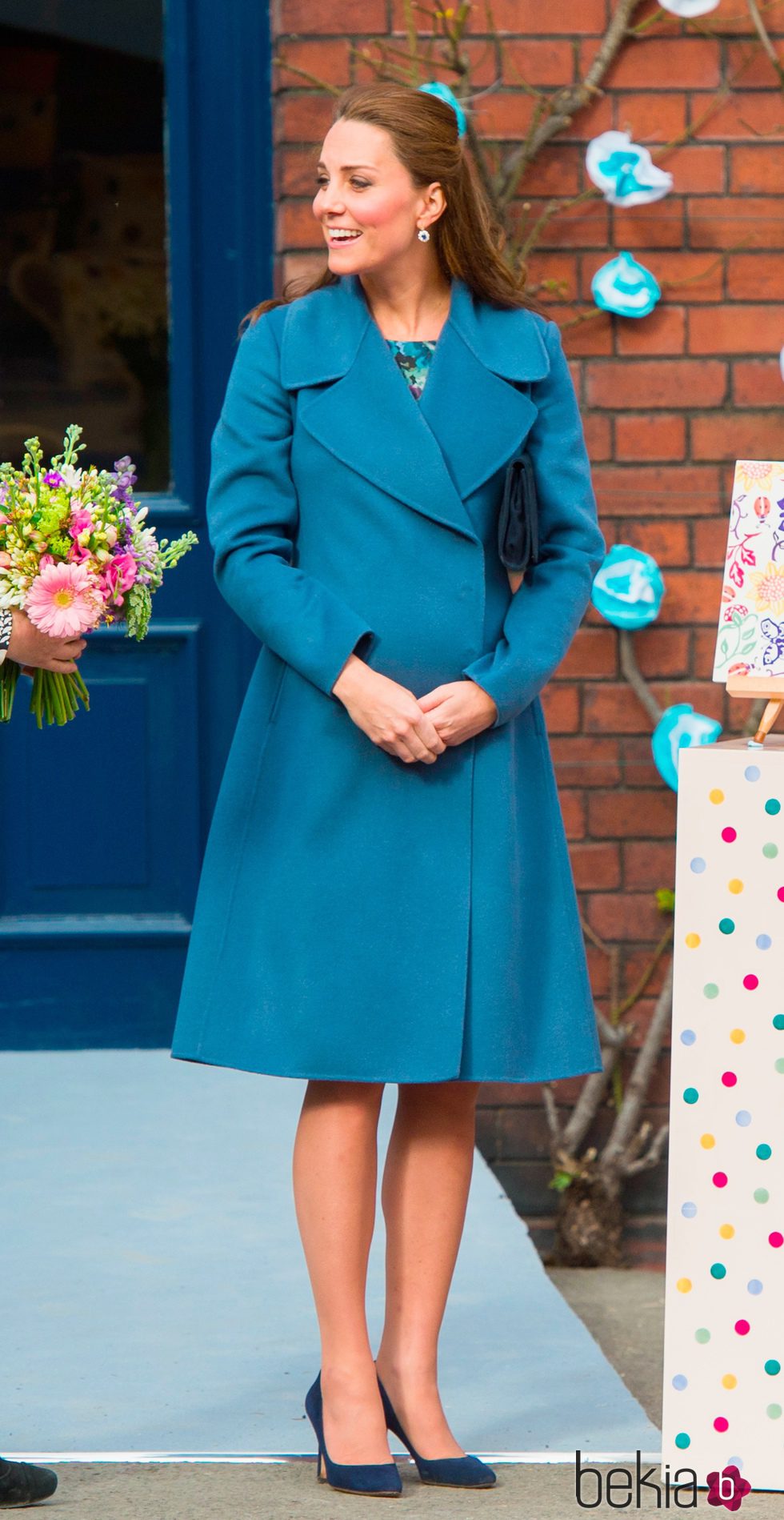 Kate Middleton con un tocado turquesa
