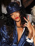 Rihanna en el desfile de Alexander Wang Fashion how en 2014