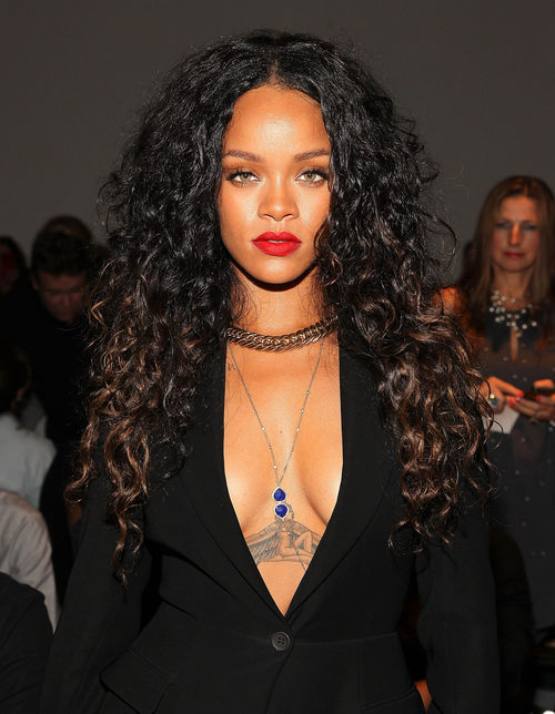 Rihanna en el front row de la Merecedes Benz Fashion Week de Nueva York en 2014
