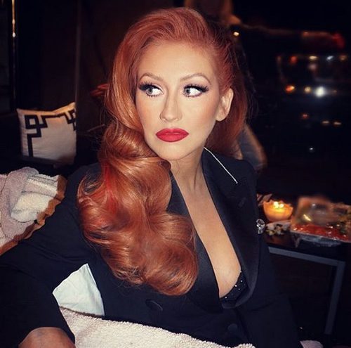 Christina Aguilera se tiñe de pelirrojo