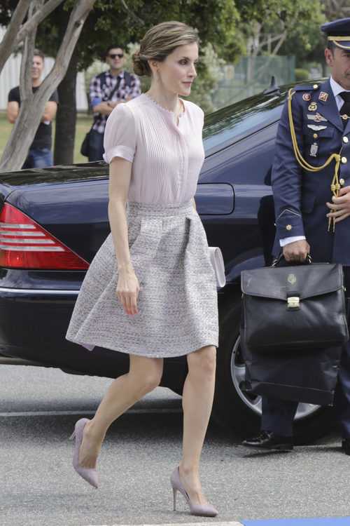 La Reina Letizia con un beauty look en recogido