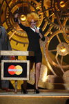Lily Allen recogiendo un premio en los 'Brit Awards'