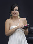 Lily Allen actuando en Hyde Park